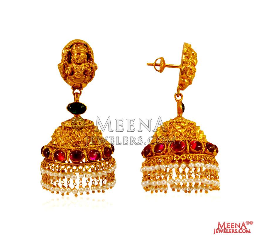 Fancy Gold Earrings Designs Gold Pinjada Jhumka Designs Latest New Modles  Gold Earrings - YouTube