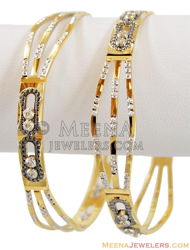 Designer Chanel Ball Bangles 22k (1 Pc only) - BaSt13951 - 22K Gold Fancy  Exclusive Machine Made Bangles (1 Pc Only) designed in a fancy diamond  shaped pattern