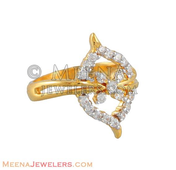 Buy 22Kt Gold Fancy Stone Ladies Ring 96VI5385 Online from Vaibhav Jewellers