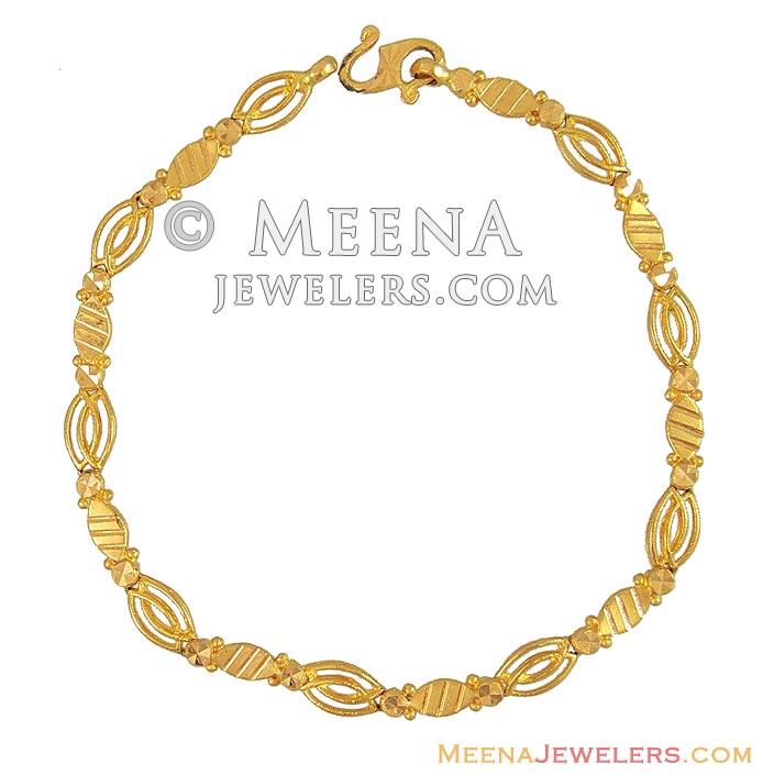 22K Gold Bracelet for Baby - 235-GBR3257 in 4.800 Grams