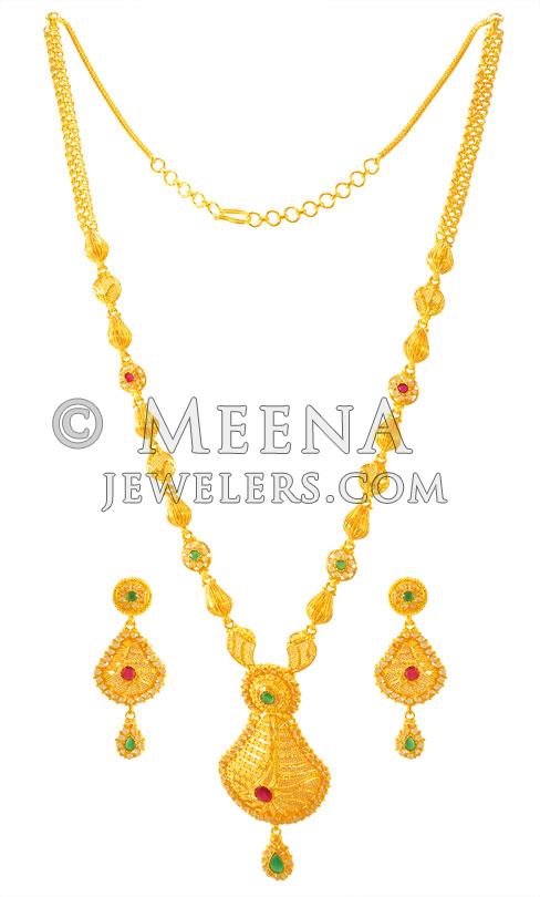 Bela - 22K Gold Plated Long Chain, Gulaal Ethnic Indian Designer Jewels, Buy Necklace Online