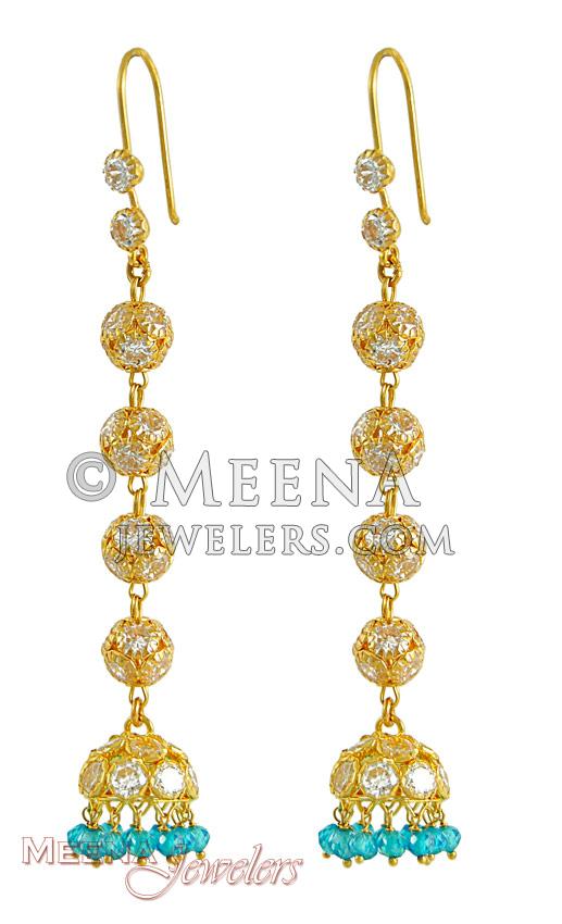 Round Jhumki Gold Plated Fancy Earrings at Rs 50/pair in Rajkot | ID:  2849602788062