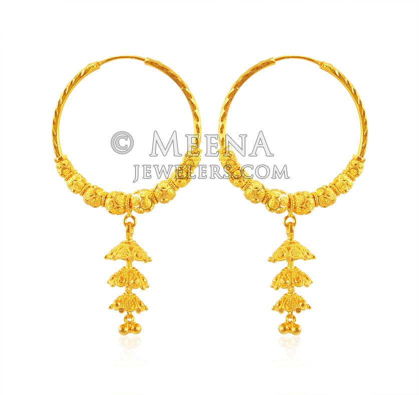 Ladies Gold Fancy Bali Earring at Best Price in Amritsar | Panjab Jewelry  (p) Ltd.