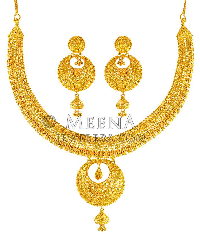 Sree Kumaran | 22kt Gold chain necklace for women | Flower design