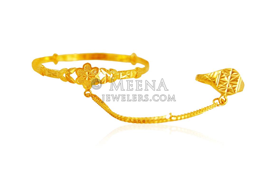 24K Gold Baby Bangle - 05F12690337