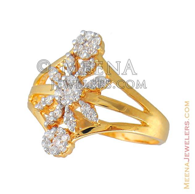 14k gold ring with signity stone, Women's Fashion, Jewelry & Organizers,  Rings on Carousell