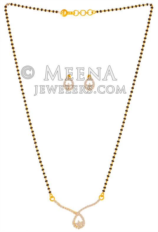 Radha's creations black beads single line mangalsutra 16