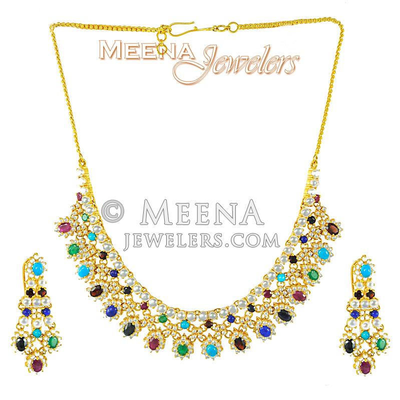 SEHER' Navratan Necklace – NivaahJewels