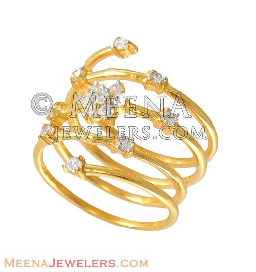 Solid spiral ring 22kt yellow gold handmade fabulous design all sizes ring  band for unisex gifting jewelry from india | TRIBAL ORNAMENTS