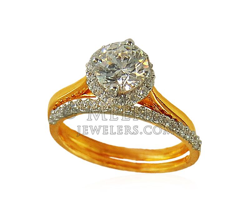 22K Two Tone Double Band Gold Ring | Virani Jewelers