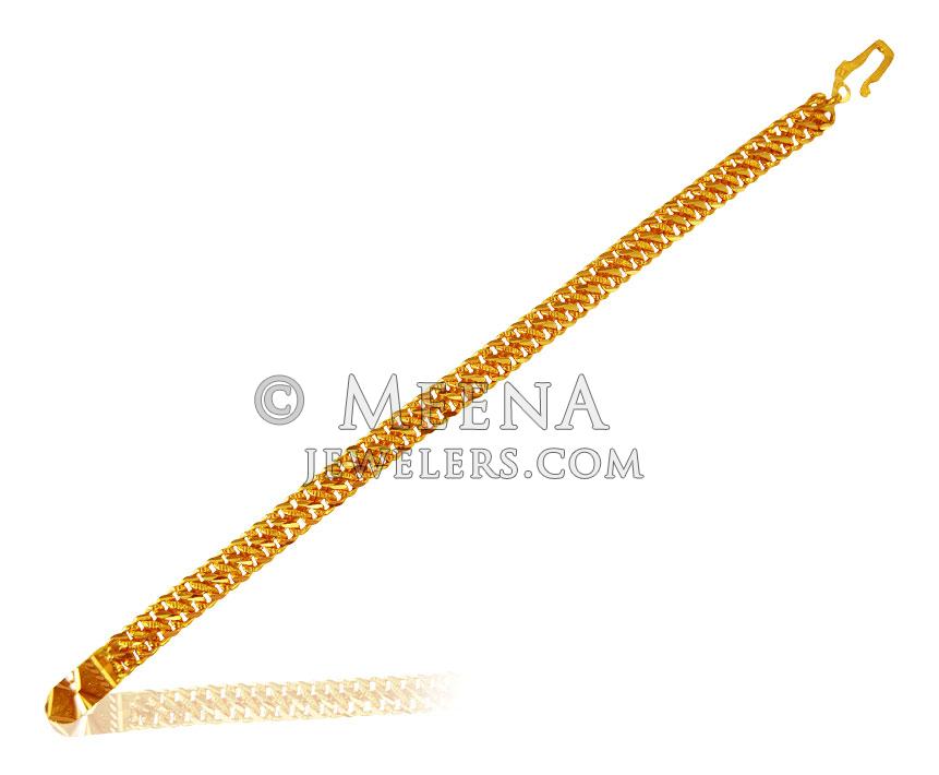 21 K Yellow Gold Coin Bracelet English Lira - Nouri Brothers