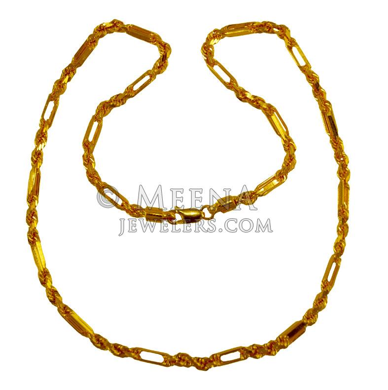 22 Karat Gold Cartier Rope Chain 