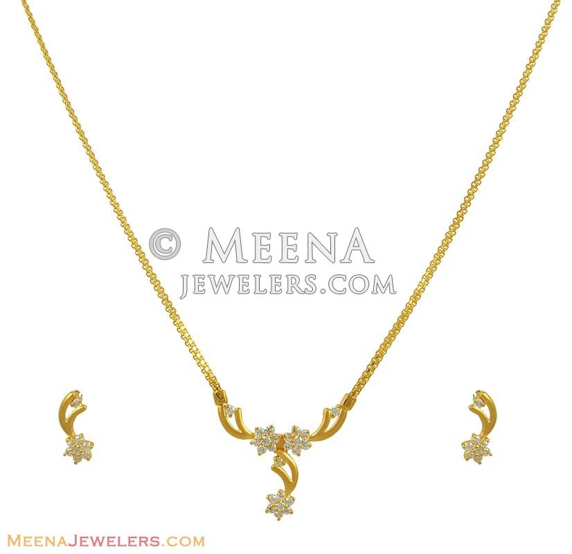 Gold Light Signity Set (22K) - StGd10268 - 22K Gold Light Star Signity ...