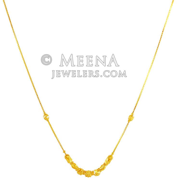 22Kt Gold Dokia Chain ChFc20285 22k Gold dokia chain is designed