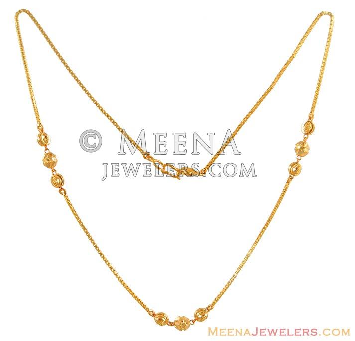 Gold Fancy Chain ChFc6137 22k Gold fancy chain with diamond cuts