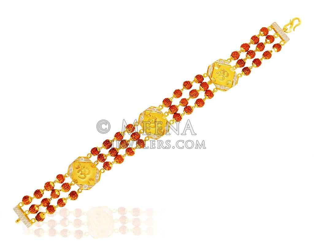 Rudraksh Gold Bracelet BrMb19316 22K Gold Rudraksh Bracelet is