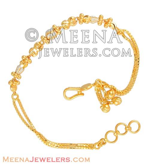 Ladies two tone bracelet BrLa6245 Beautifully crafted 22k gold two