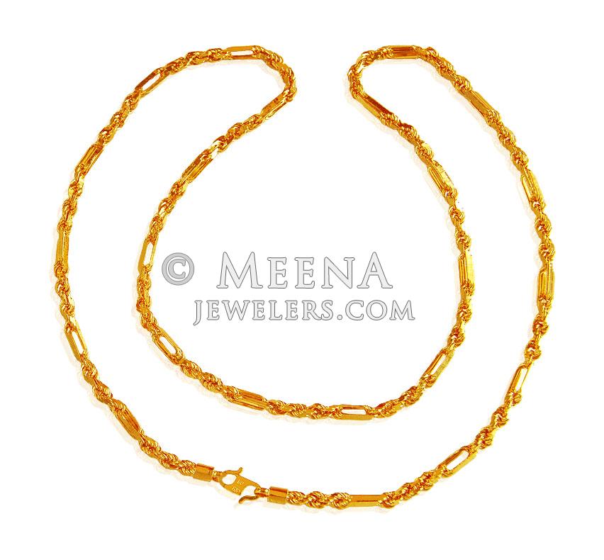 22 Karat Gold Cartier Rope Chain - ChMs20489 - 22K Gold Cartier rope ...