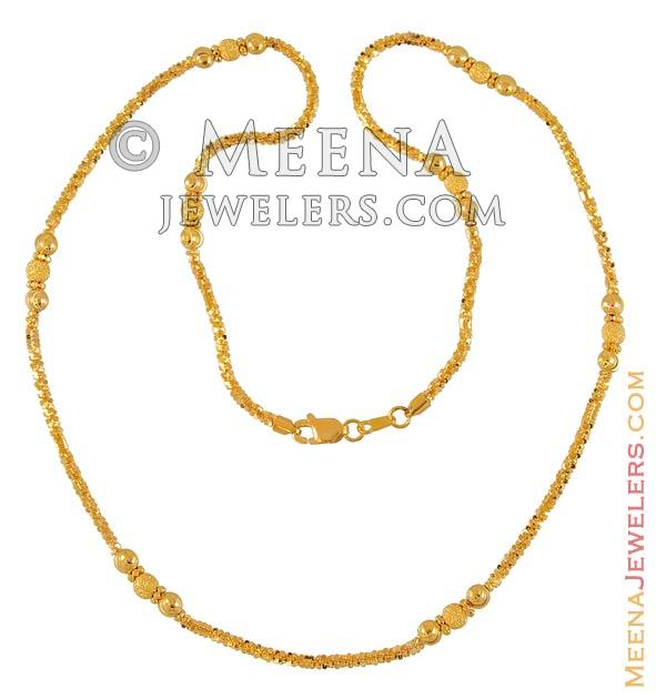 Fancy long chain (22k gold) ChFc6912 22Kt Gold discovery Chain with