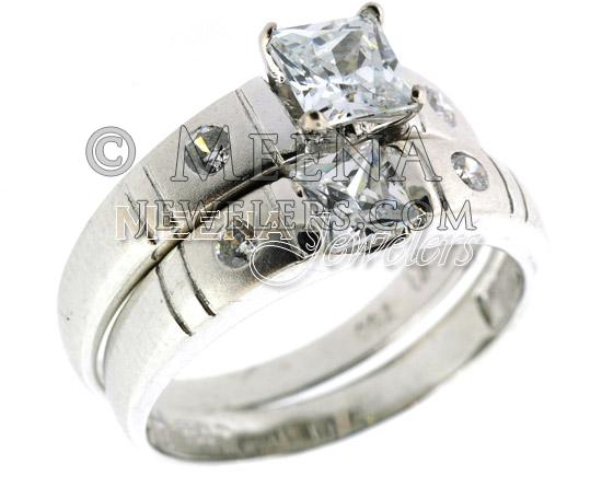18K White Gold Ladies Rings - RiWg906 - 18K White Gold Ladies Ring With