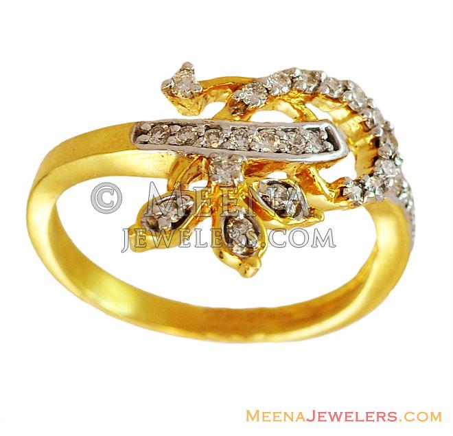 Fancy Diamond Ladies Floral Ring - DiRi12966 - US$ 2,521 - 18k Ladies ...