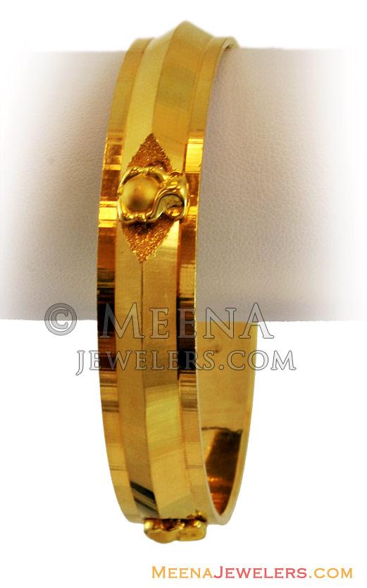22k Mens Religious Gold Kada BaMk12812 22k yellow gold heavy kada