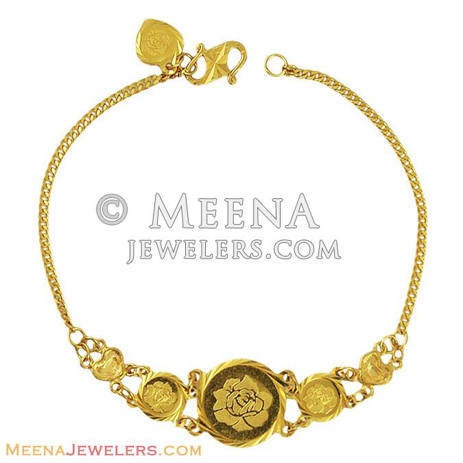 22K Gold Ladies Bracelet BrLa12169 22Kt Gold reversible bracelet