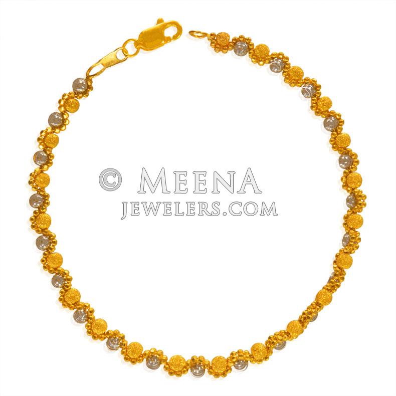 22k Gold Two Tone Bracelet BrLa23457 22k Gold two tone bracelet for ladies. Ladies bracelet 22k Gold Two Tone Bracelet BrLa23457 22k Gold two tone bracelet for ladies. Ladies bracelet