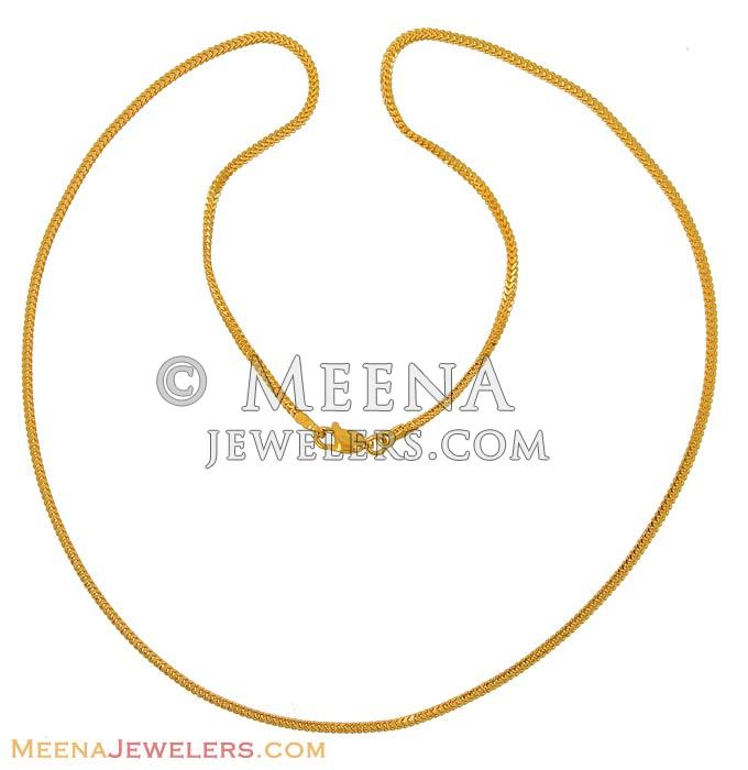 22k Indian chain ChPl6895 Beautifully crafted 22k gold indian chain.