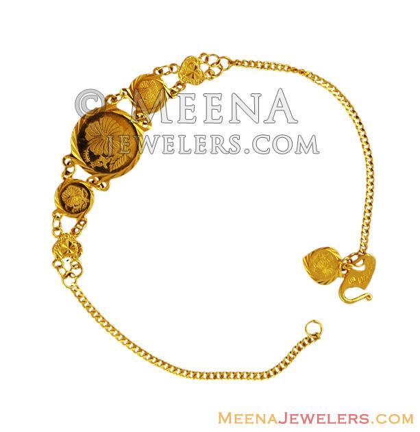 22K Fancy Coin Bracelet BrLa13264 22K Yellow Gold Fancy Bracelet