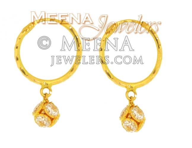 22Kt Gold Earrings (Baby) ErHp1264 22Kt Gold Earrings (Baby with
