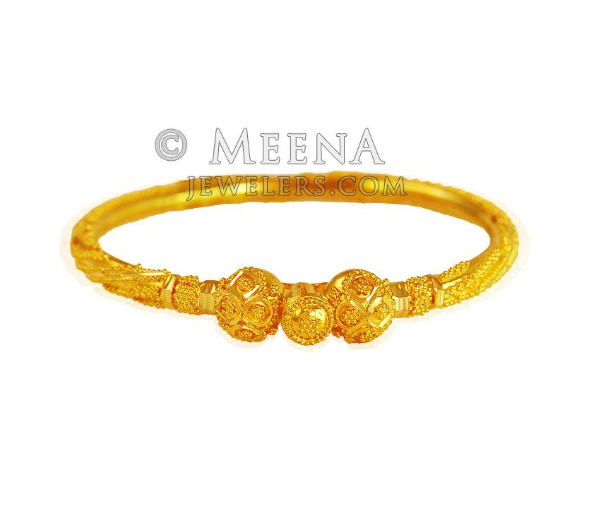 22 Karat Gold Kids Bangle BjBa20927 22K Gold 2 PCs bangle for 2 to
