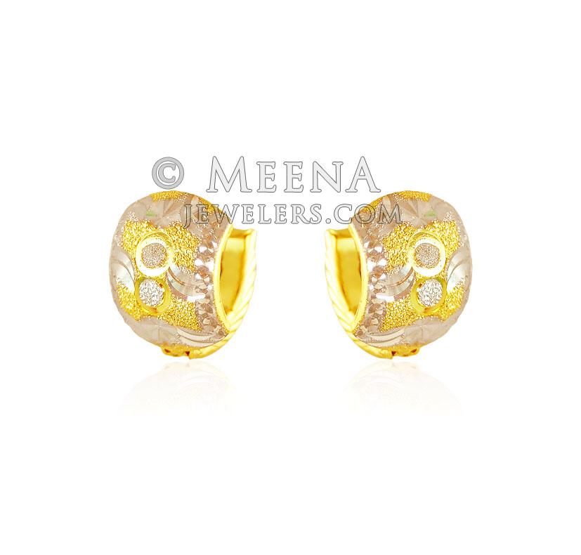 22k Gold Rhodium Finish Clip Ons ErCl21268 22K gold clip On Earring