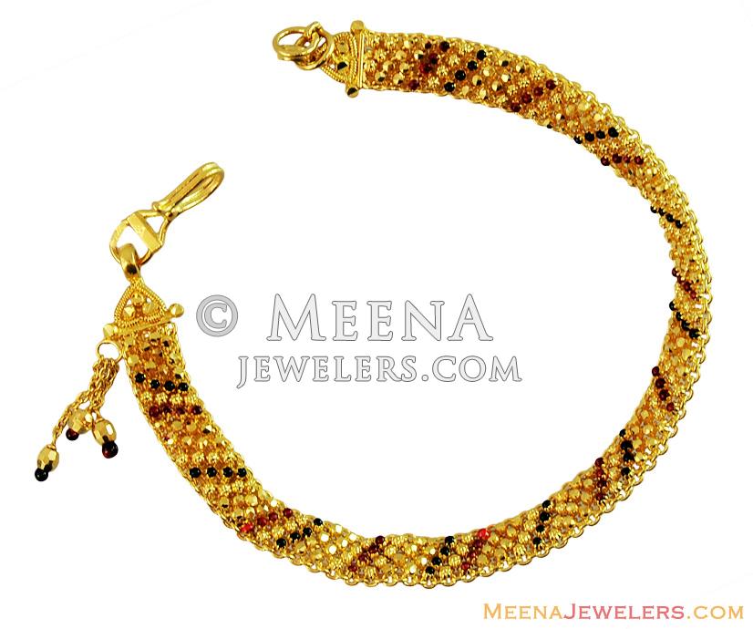 Meena 22k Gold Filigree Bracelet brla14485 22k Gold Ladies Bracelet