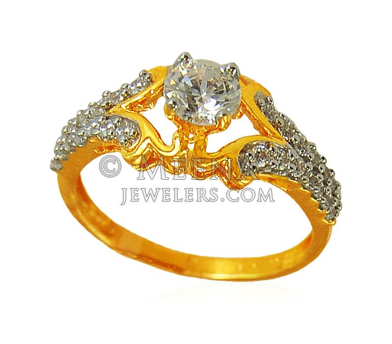 22k Gold Designer Ring - RiLs19464 - 22k Gold Ring is exclusively ...