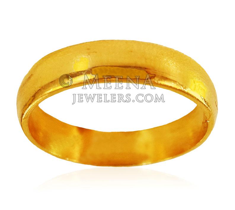 22KT Gold Plain Band riwb22058 22 Karat Gold wedding band (Unisex