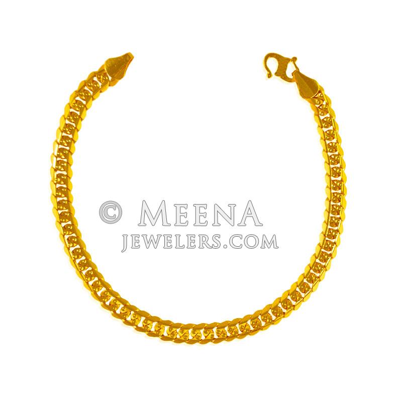 22K Gold Fancy Bracelet BrMb24211 22K Gold Fancy bracelet for men's