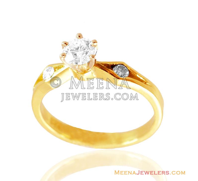 18K Yellow Gold Fancy Diamond Ring - DiRi14762 - 18k Fancy Ladies ...