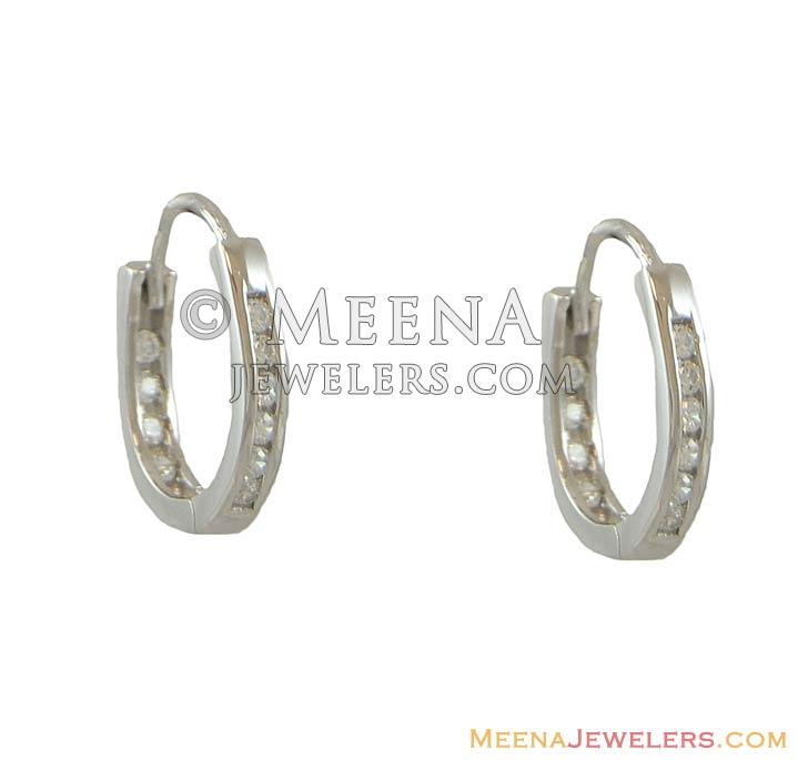18K Designer Clip On Earrings ErWg7717 18kt white gold clip on