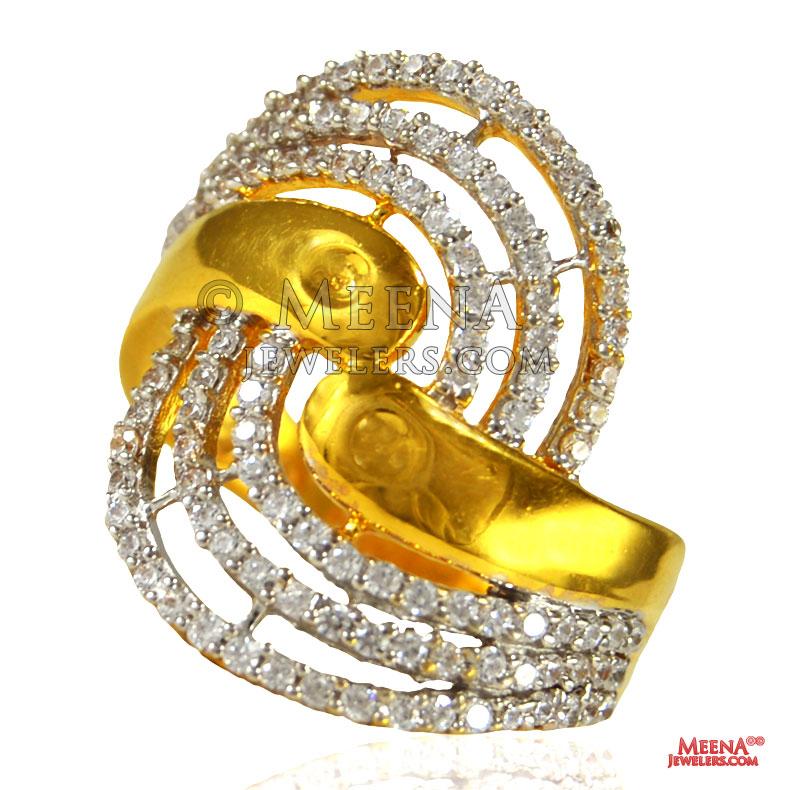 22K Gold Ladies Ring RiLs24496 22K Gold ring for ladies is