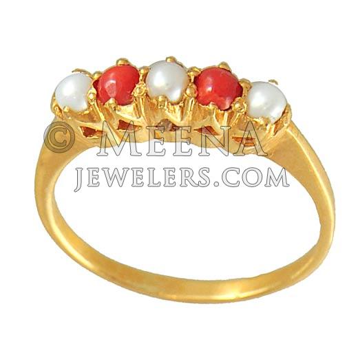 Ring Corals Pearl Gold main image 0