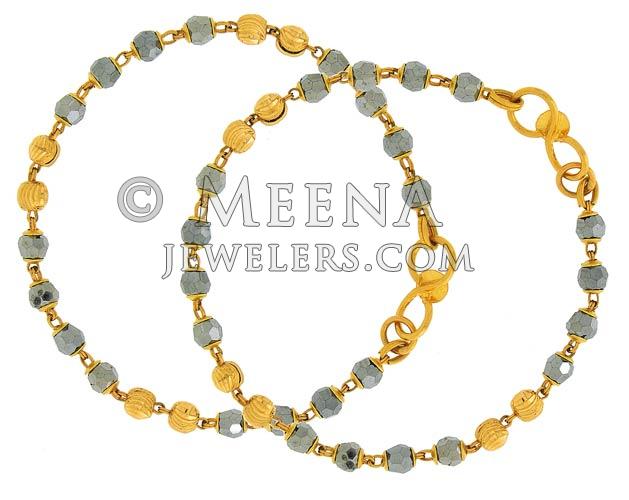 Baby Bracelet with Crystals BjBb3878 22Kt Gold Baby Bracelet (1