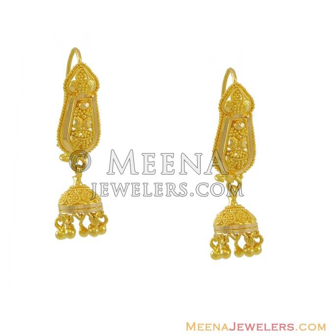 Designer Hanging Earrings(22k) erfc7944 22k Gold earrings with