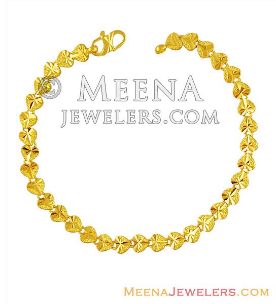 22K Fancy Ladies Bracelet BrLa12987 22k yellow gold ladies bracelet