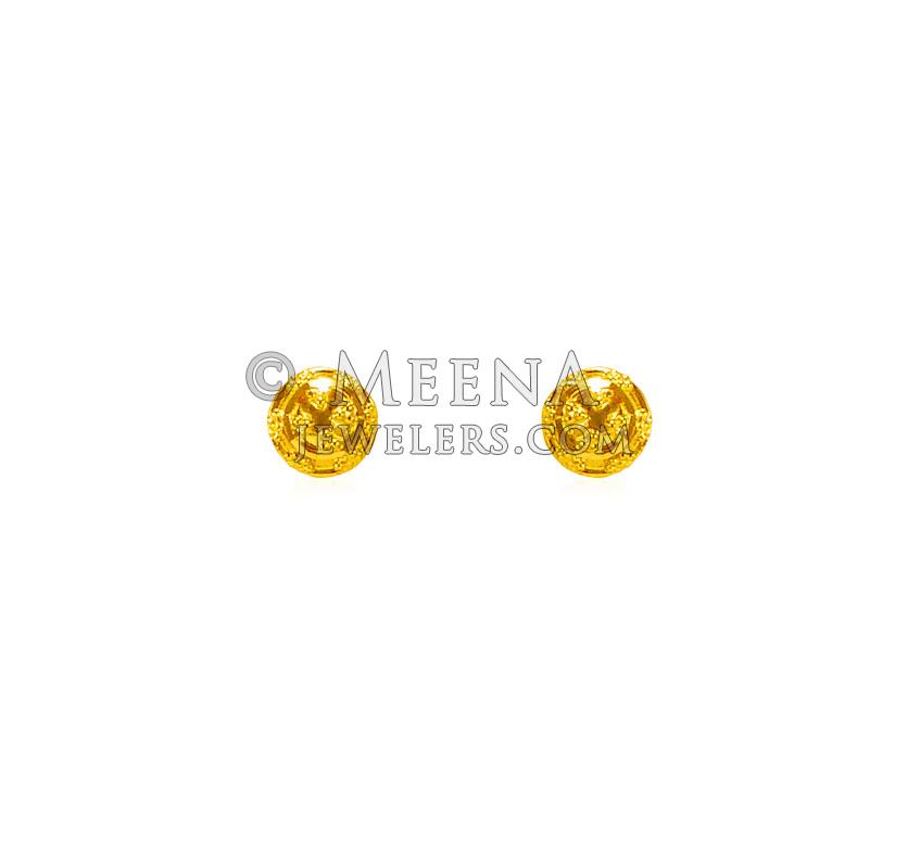22 Kt Gold Ear Studs - ErGt24043 - 22 Kt Gold Ear Studs. Earrings are ...