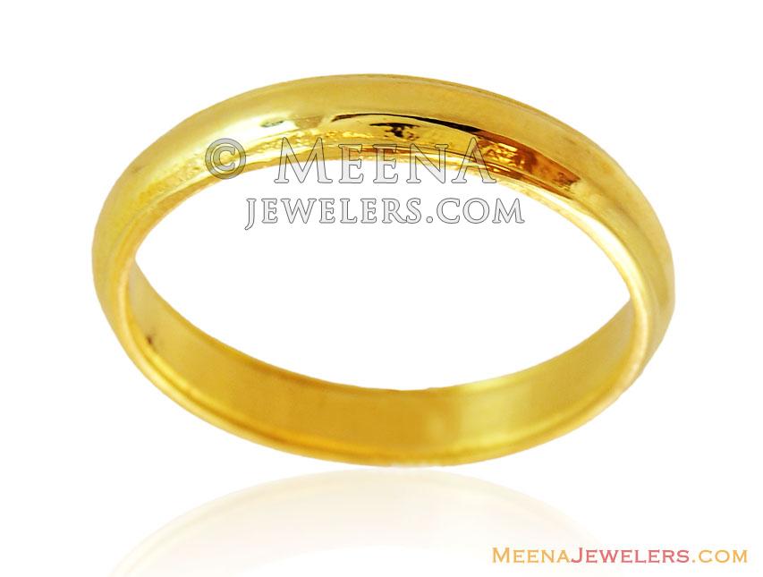 22k Fancy Gold Ladies Simple Band riwb15232 22kt Gold Unisex