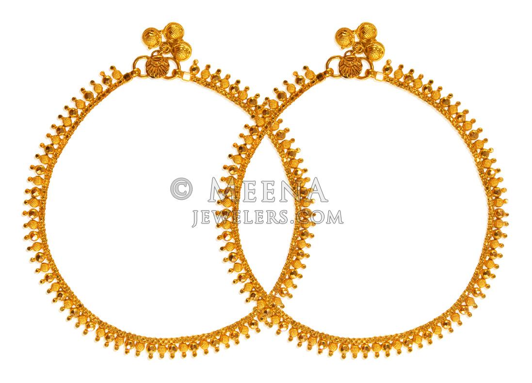 22Kt Gold Anklets for Ladies - GaPa23313 - 22Kt Gold Anklets for Ladies ...