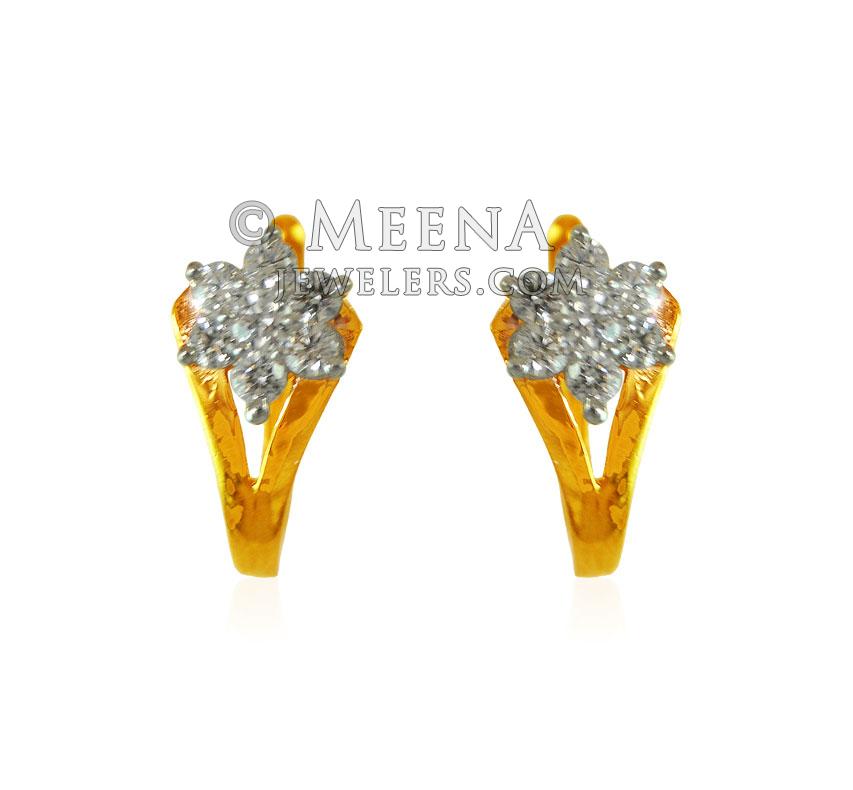 22KT Gold Clip on Earrings ErCl21862 22KT Gold Clip on Earrings