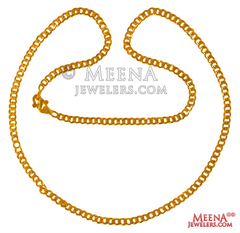 22Kt Gold Chain 22 Inches - ChPl24828 - 22kt Gold 22 Inches long chain