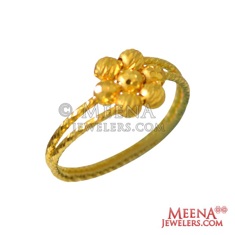 22Kt Gold Fancy Ring - RiLg28047 - US$ 690 - Elevate your accessory ...